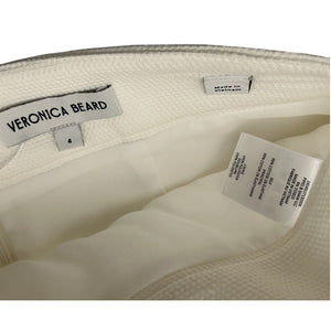 Veronica Beard Textured White Emar Mini Skirt Size 4