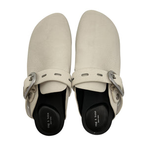 Rag & Bone 'Ansley' Cream Suede Buckle Strap Mule Size 9