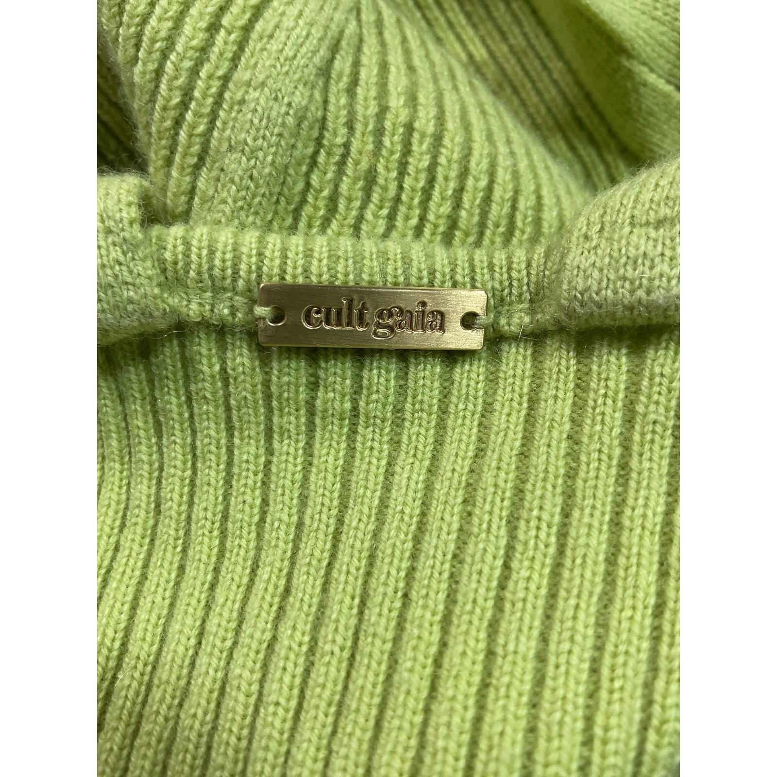 Cult Gaia 'Somage' Green Knit Top Size XS
