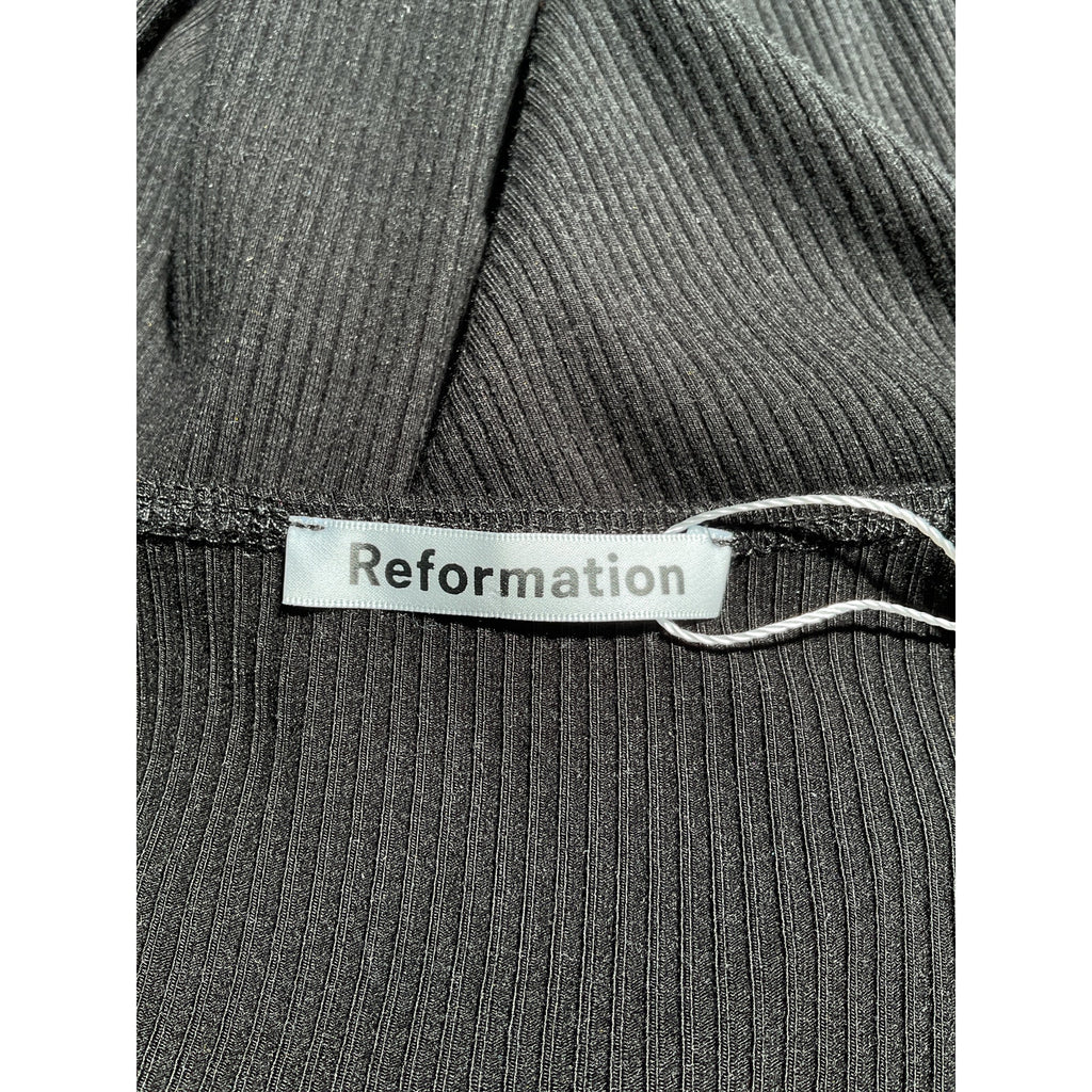 Reformation 'Cassi' Black Tencel Lyocell Knit Dress Size L