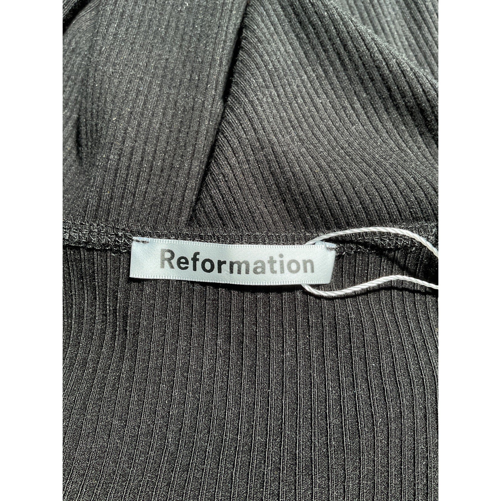 Reformation 'Cassi' Black Tencel Lyocell Knit Dress Size L