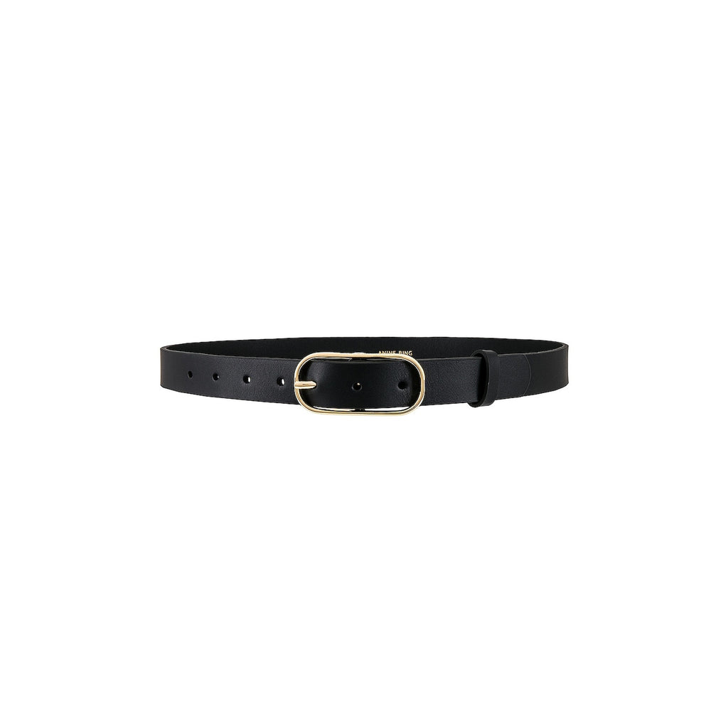Anine Bing 'Harper' Black Leather Belt Size XS / S