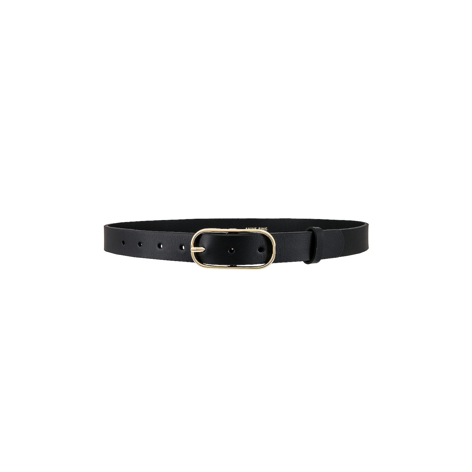 Anine Bing 'Harper' Black Leather Belt Size XS / S