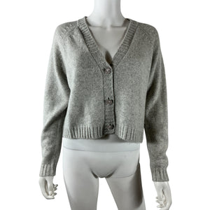 Ba&sh Luxurious Light Heather Gray Clapam Cardigan Size S