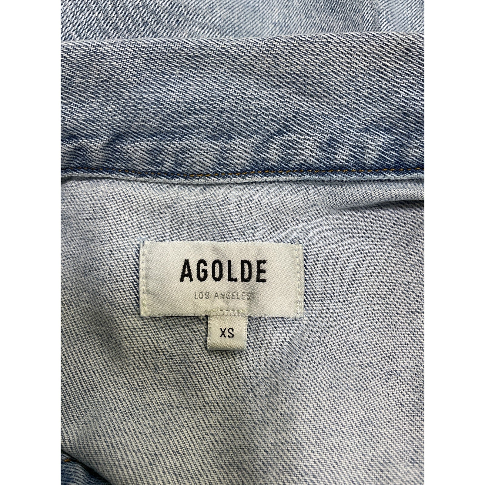 Agolde 'Charli' Blue Cotton Oversized Denim Jacket Size XS
