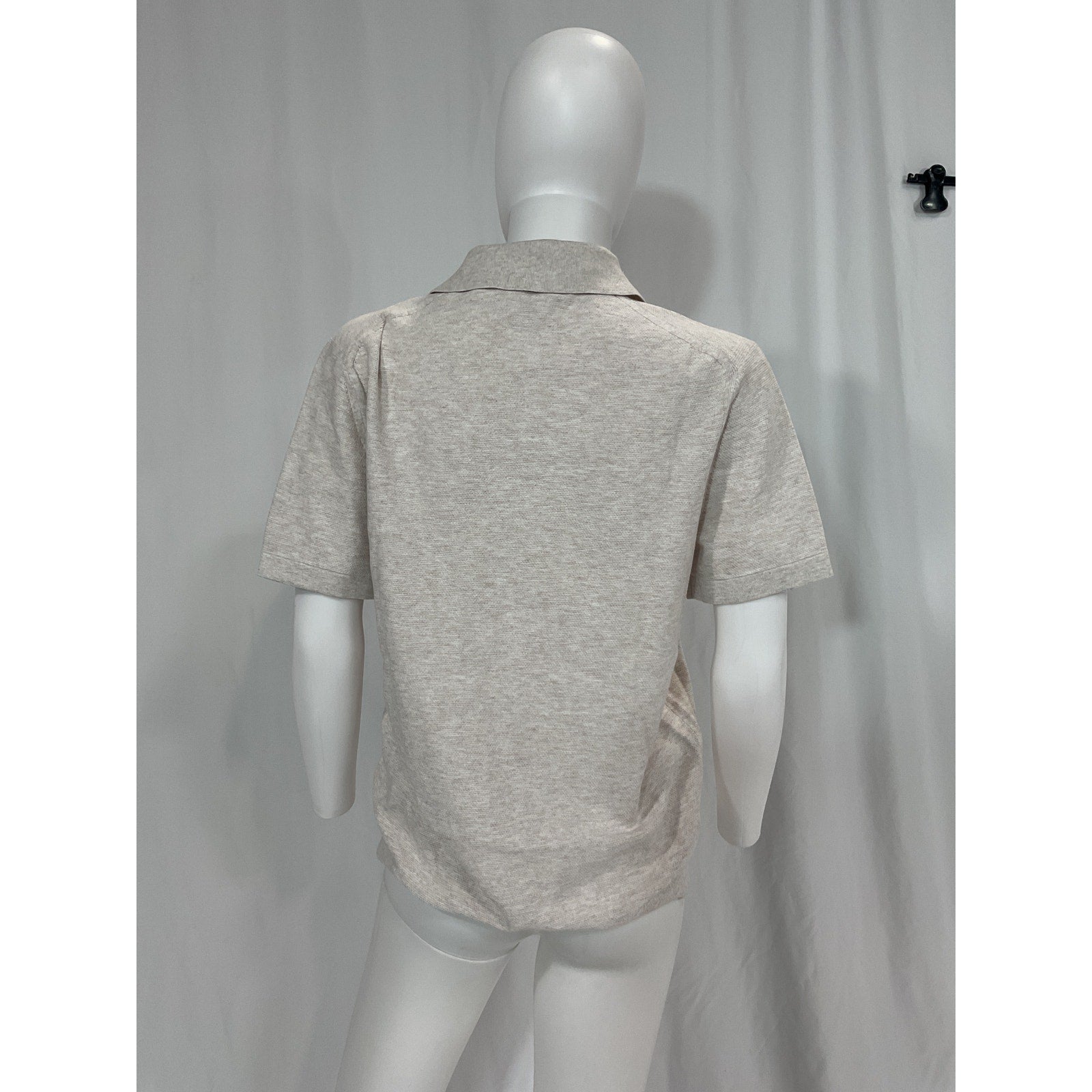 Theory 'Goris' White Short Sleeve Polo Shirt Size S