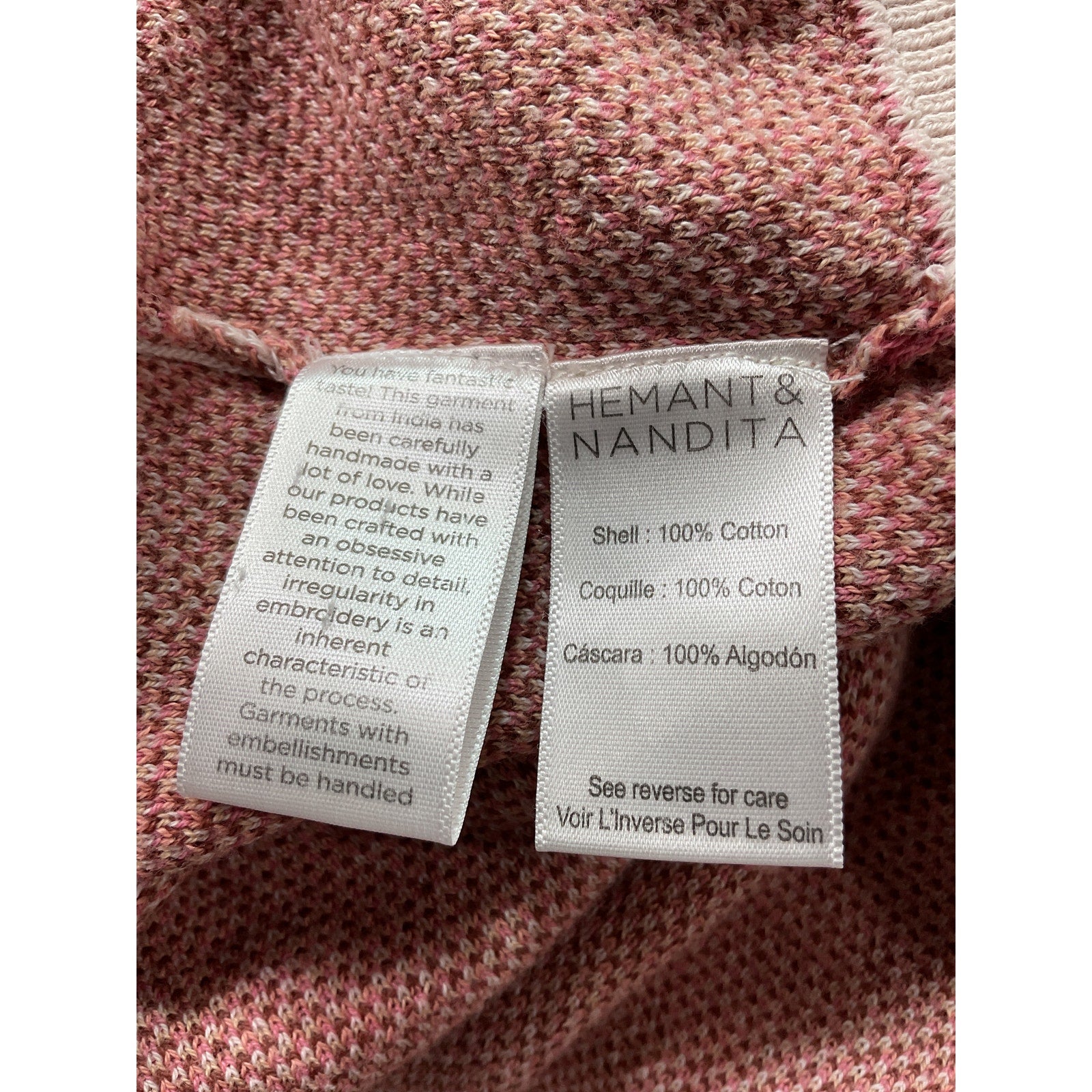 Hemant And Nandita 'Luana' Pink Cardigan Size XS