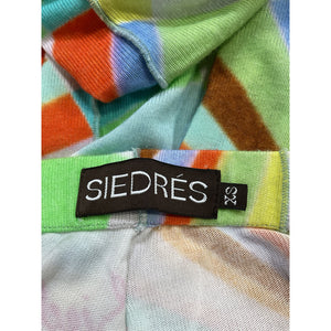 Siedrés Vibrant Multicolor Kaleidoscope-Print Jersey Slim-Leg Pants Size XS