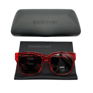 Balenciaga Acetate Red 55mm Square Sunglasses