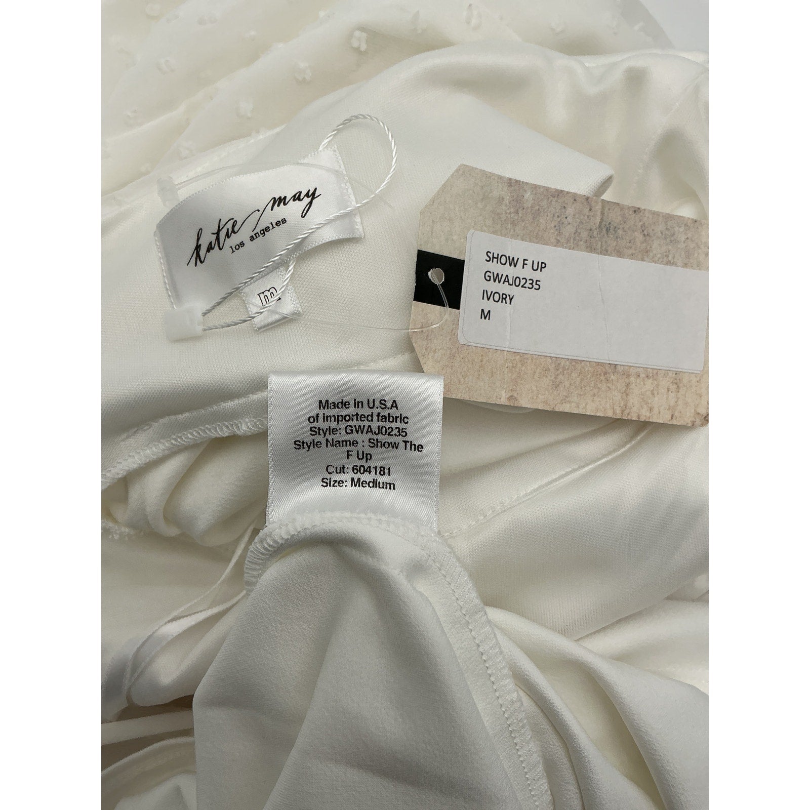 Katie May Show The F White Polyester Up Dress Size M - NWT