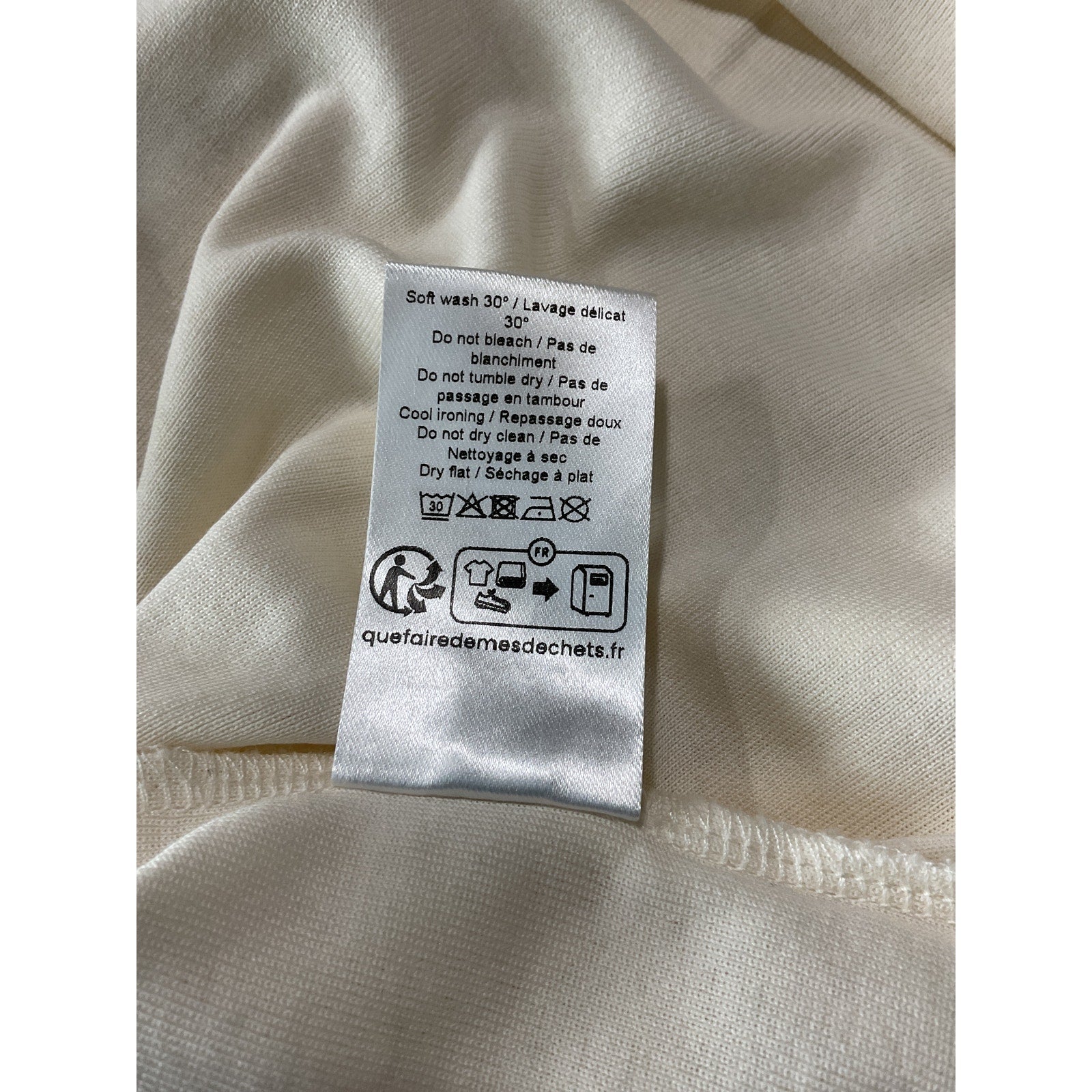 Lemaire Fine-Ribbed White Cotton Seamless Tank Top Size S