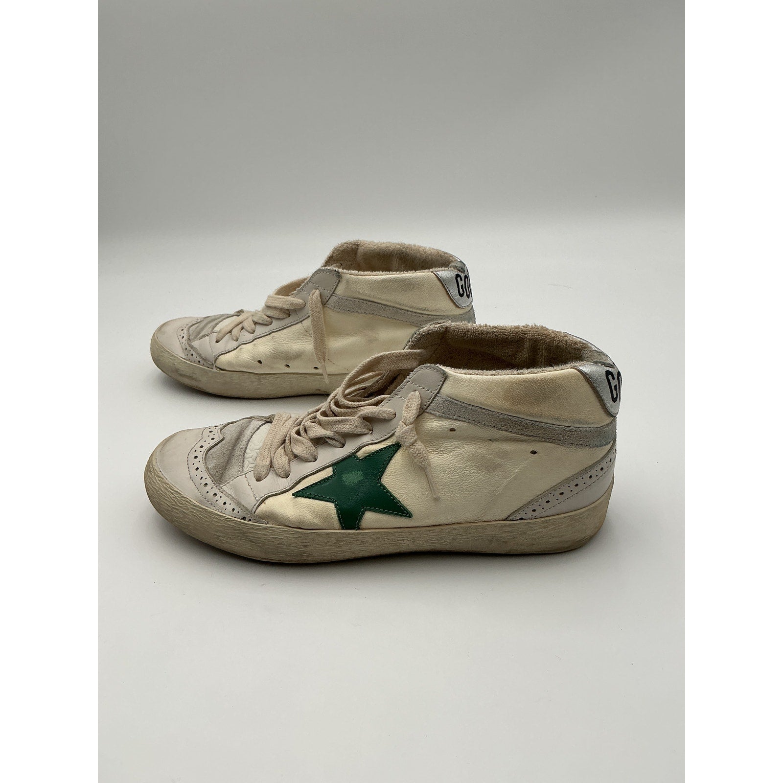 Golden Goose White Leather Mid Star Sneaker Size 8