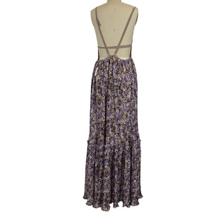 Madewell Romantic Purple Floral Mazu Maxi Dress Size M NWT