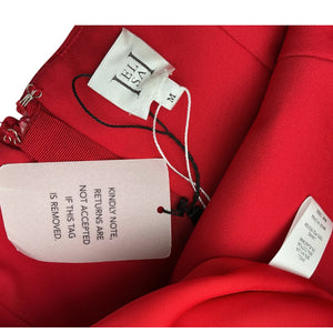Helsa Elegant Red S Curve Bow Dress
