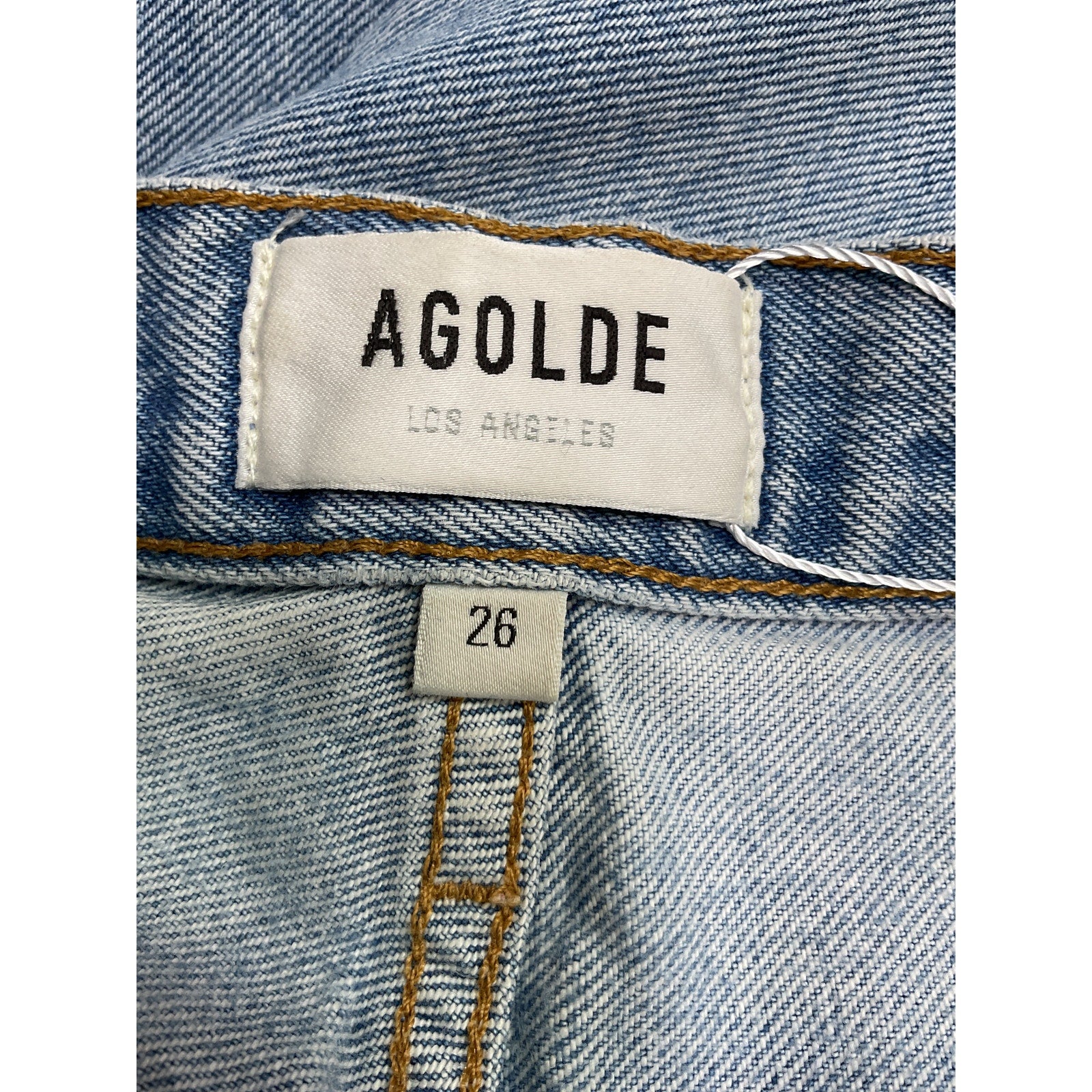 Agolde Pinch Waist Blue Cotton High Rise Kick Denim Jean Size 26