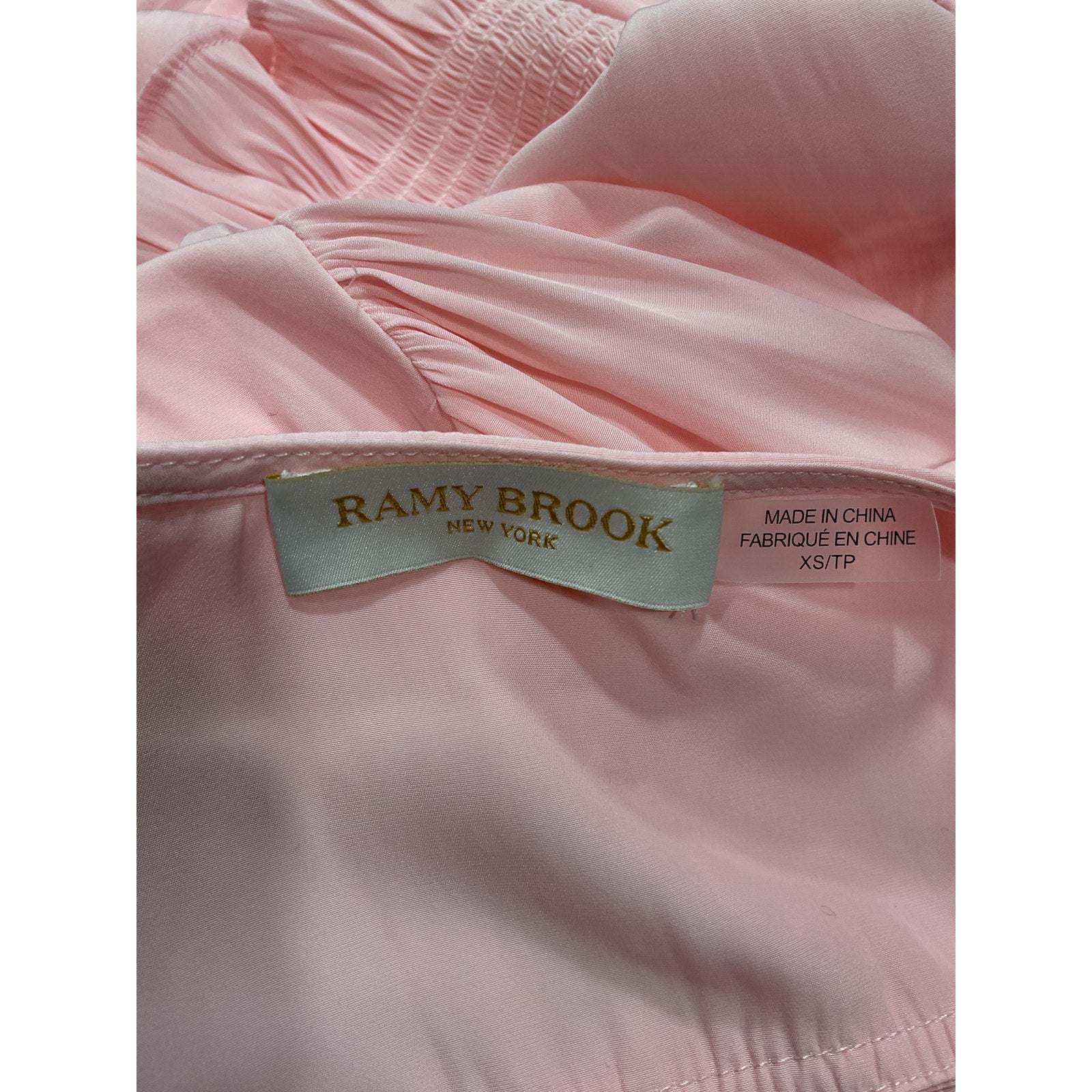 Ramy Brook 'Barnus' Pink Puff Sleeve Mini Dress Size XS