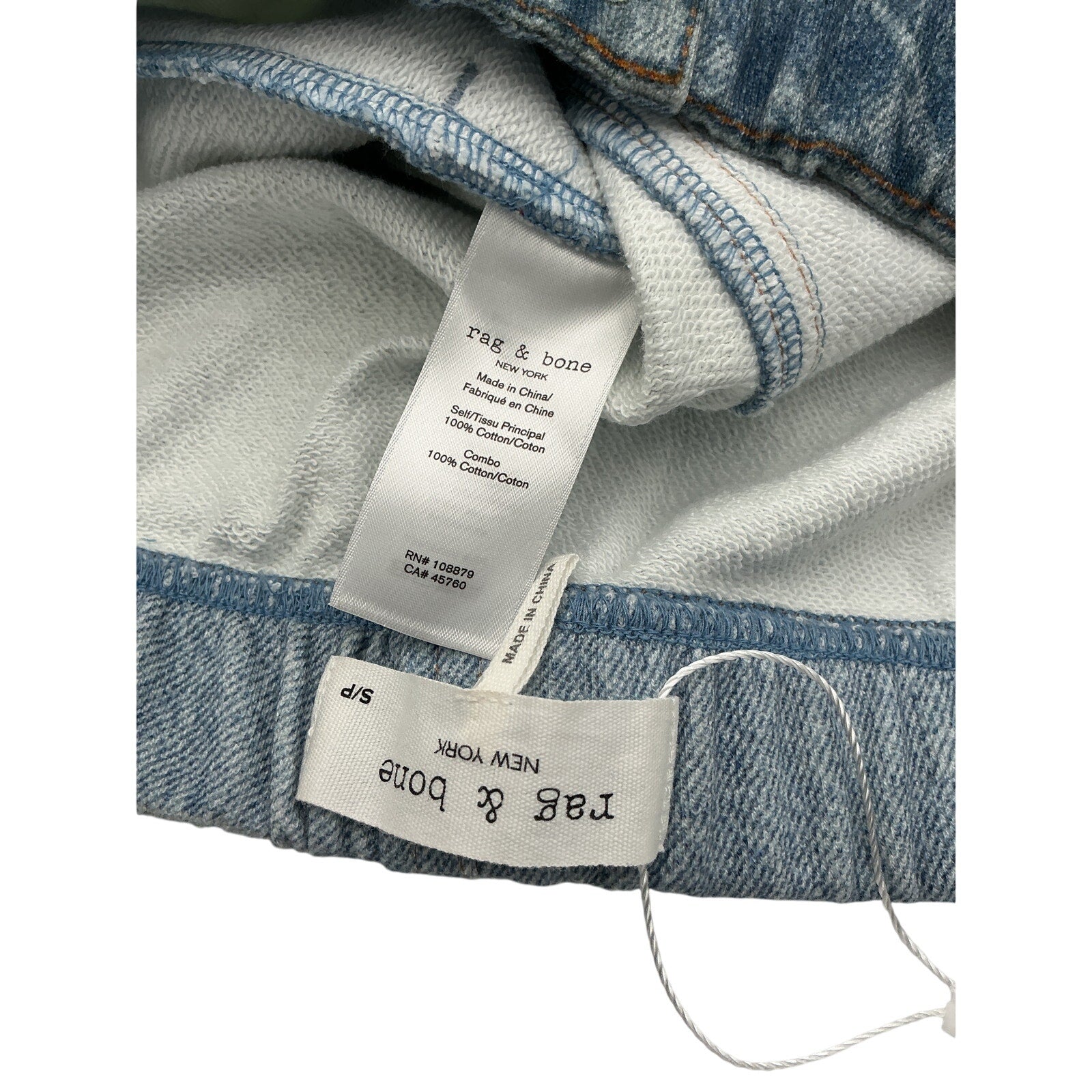Rag & Bone 'Liquid' Blue Cotton Miramar Logan Pant Size S / P