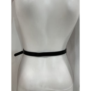 Frame 'Petit' Black Leather Twist Buckle Belt Size S