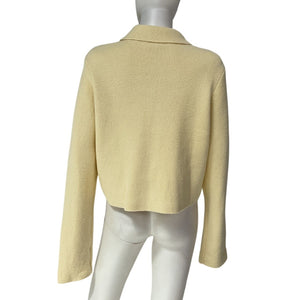 Favorite Daughter Knit Yellow Annabel Jacket Size L NWT