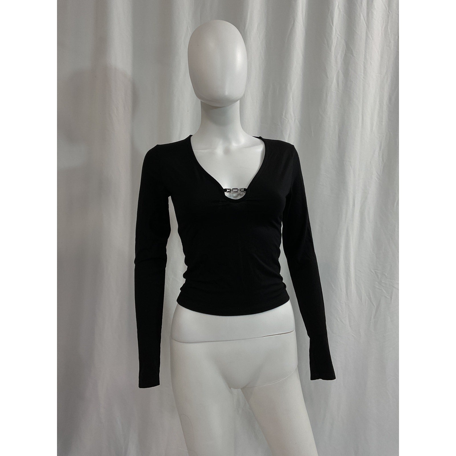 Reformation 'Zora' Black Knit Top Size XS