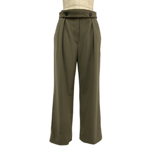 Proenza Schouler Pleated Olive Lightweight Wool Pants Size 6
