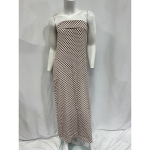 Dissh 'Mae Choc Geo' White Strapless Dress Size 12