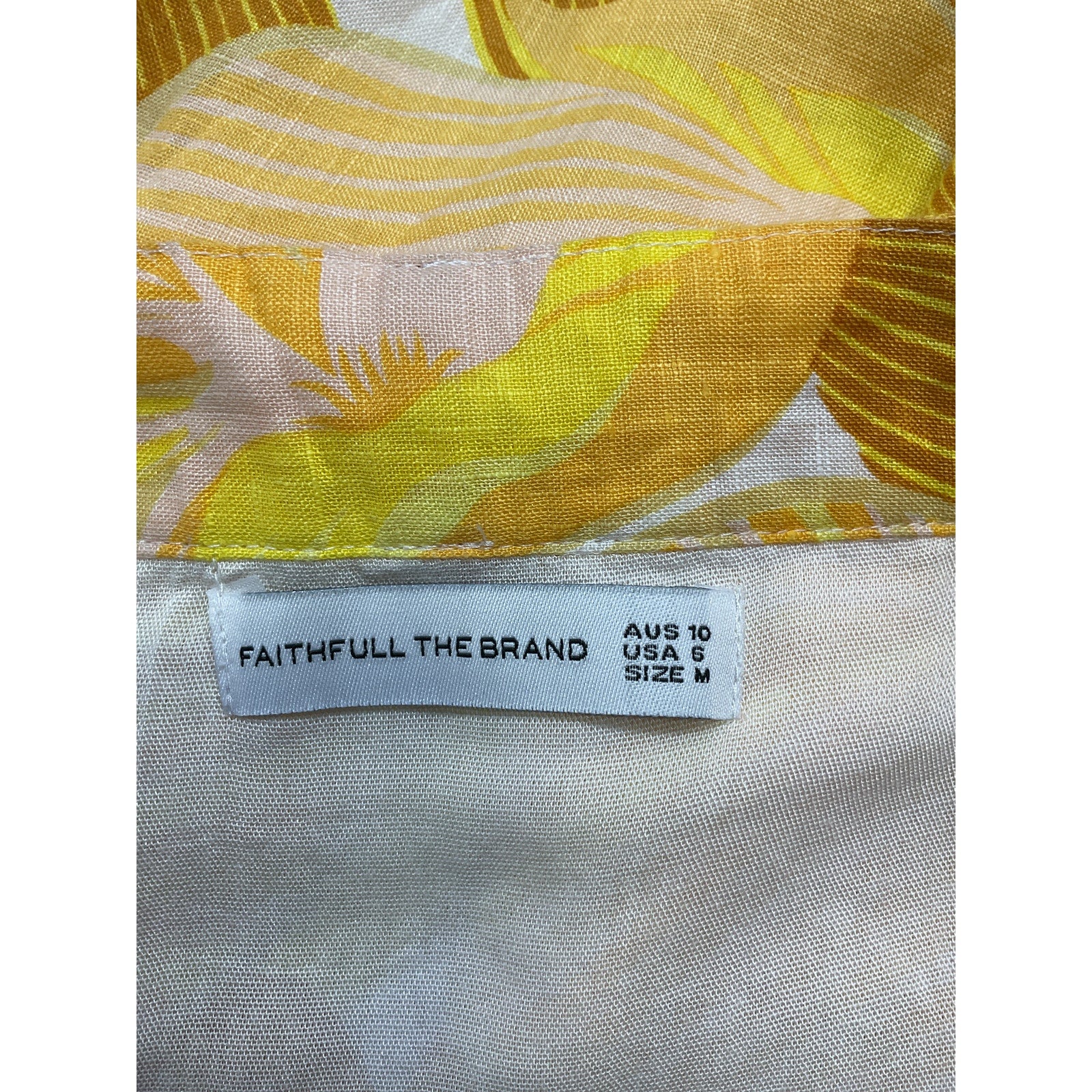 Faithfull The Brand 'Casitas' Yellow Wrap Skirt Size M
