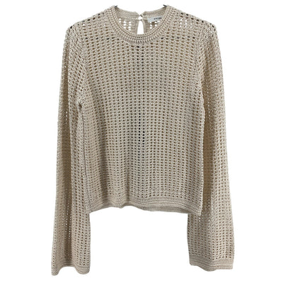 Frame Crochet Alabaster Bell Sweater Size M
