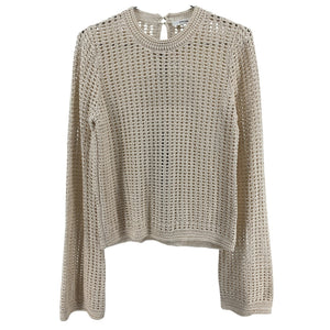 Frame Crochet Alabaster Bell Sweater Size M