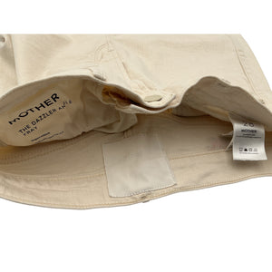 Mother Classic Beige Dazzler Ankle Fray Denim Jeans Size 28