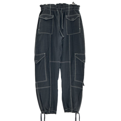 Ganni Utility Black High Waist Pocket Pants Size 40