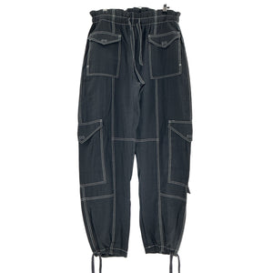 Ganni Utility Black High Waist Pocket Pants Size 40