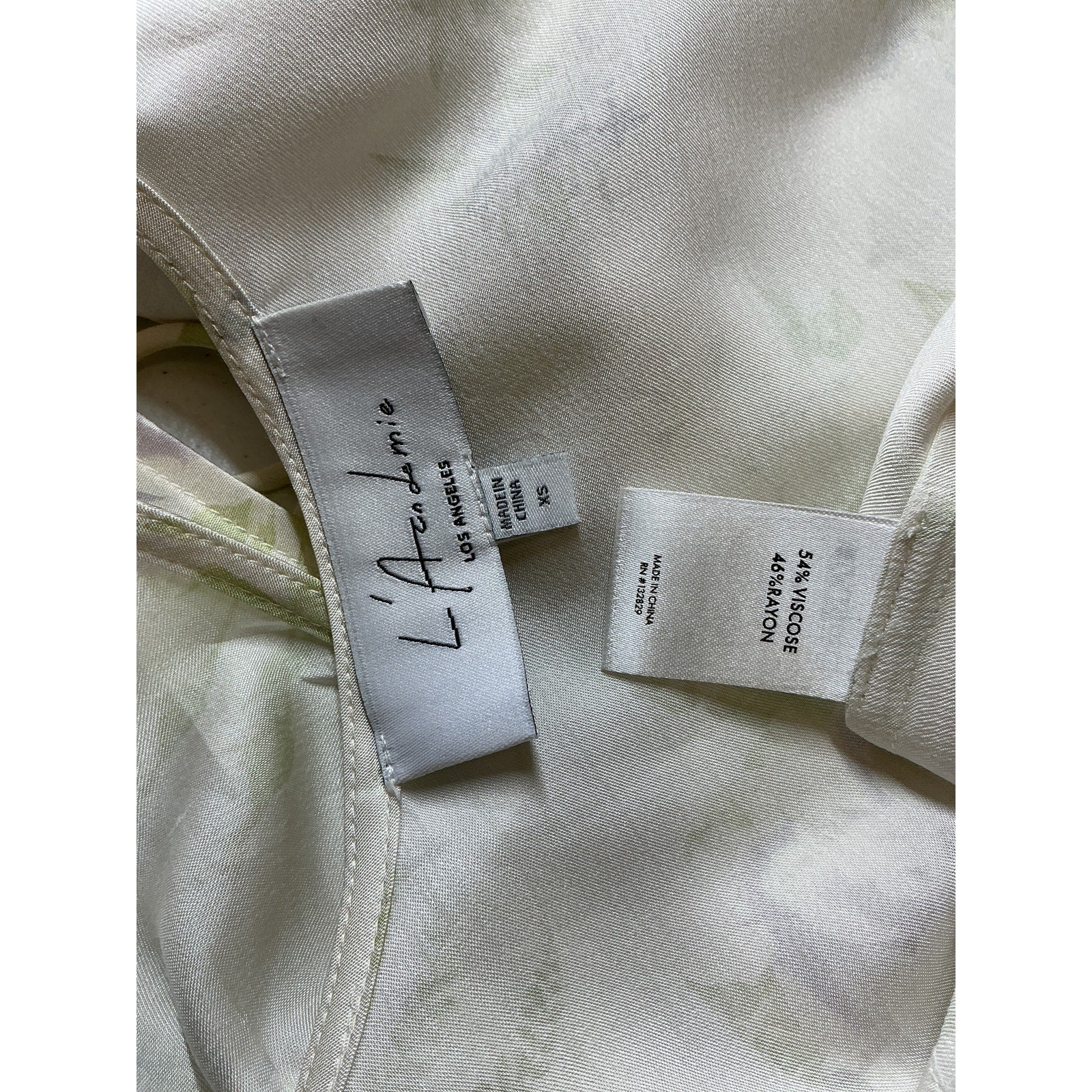 L'Academie 'Loulou' White Viscose Midi Dress Size XS
