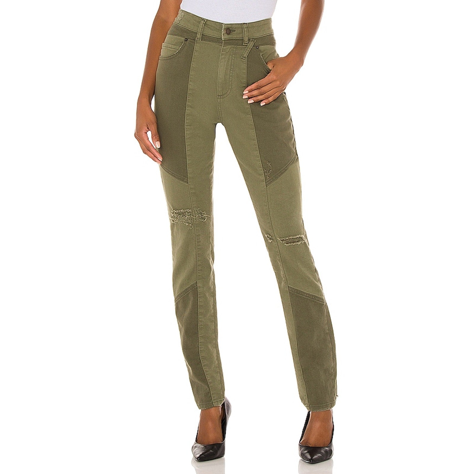 Retrofete 'Taryn' Green Cotton Pant Size 25 - NWT