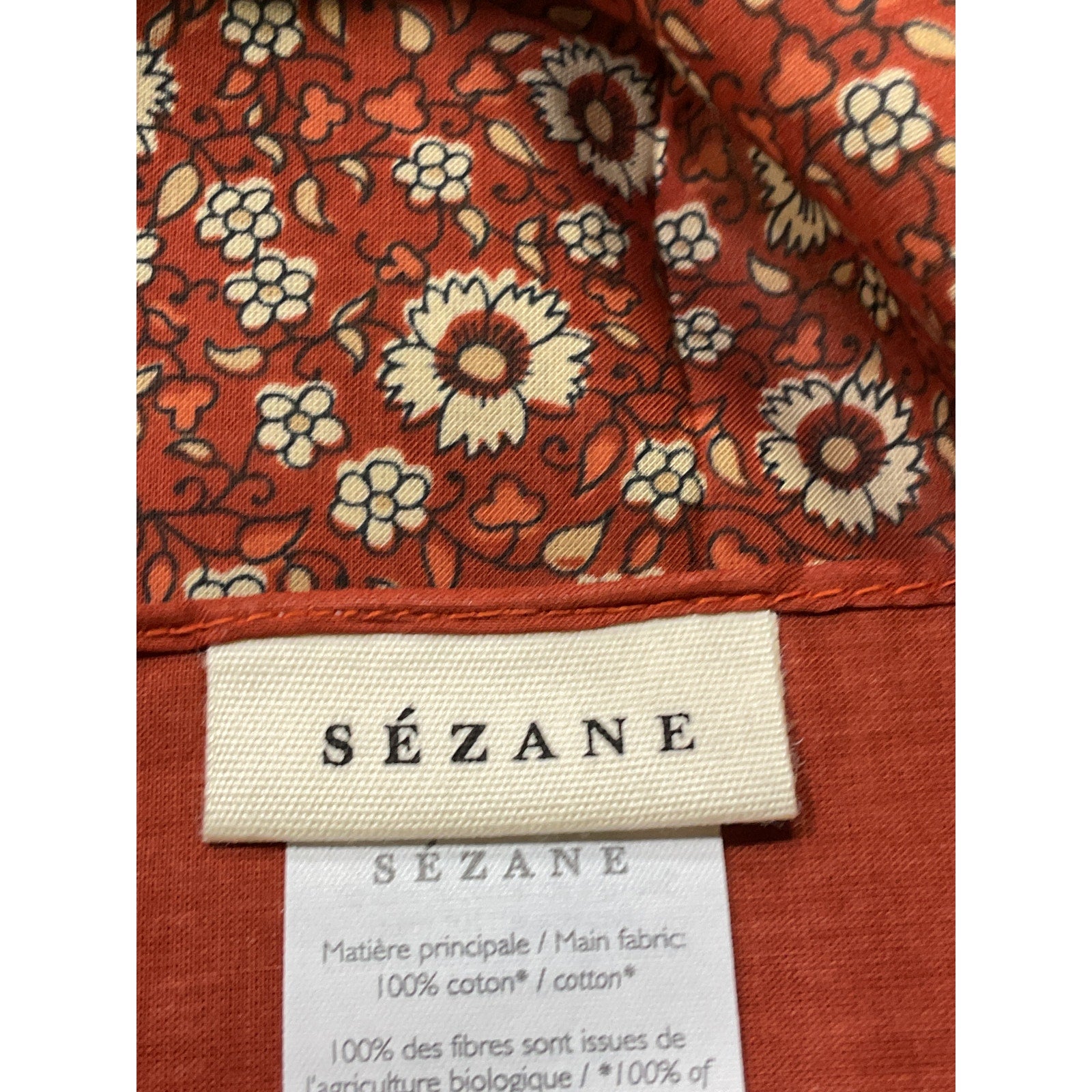 S�zane 'Floral' Red Foulard Size OS
