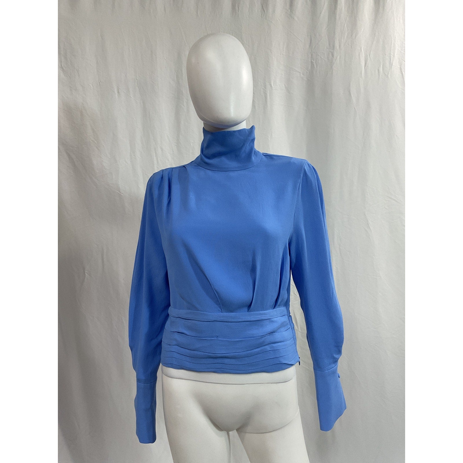 Favorite Daughter 'The Ingrid' Blue Crepe Blouse Size S