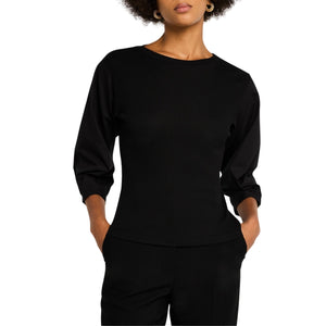 Derek Lam Mixed Media Black Arnaldo Tee Size M