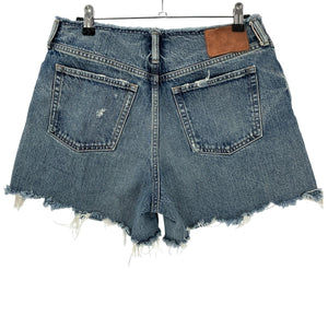 Moussy Distressed Blue Ludlow No Belt Shorts Size 28