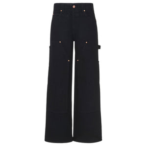 Ulla Johnson Paneled Black Olympia Denim Jeans Size 25