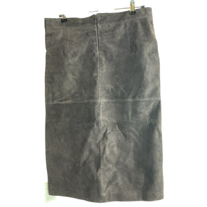 Toteme Chic Brown Paneled Suede Midi Skirt Size 34 EU / US 2