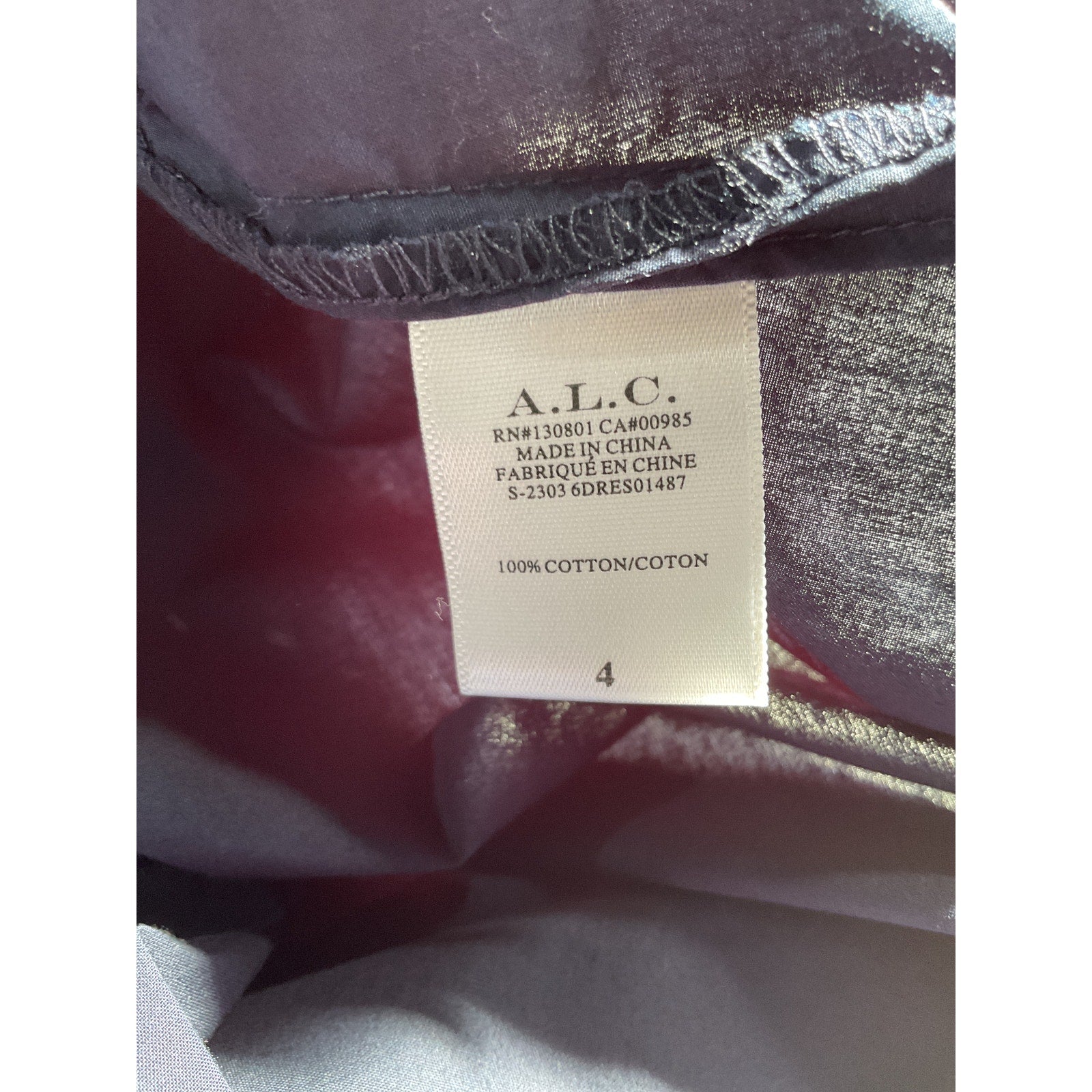 A.L.C. 'Georgia' Blue Cut Out Poplin Dress Size 4