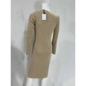 Hatch 'The Lydia' White Sweater Crew Neck Long Sleeve Dress Size 1 - NWT