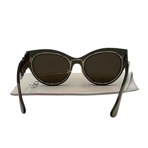 Versace Sleek Gold Cat Eye Sunglasses Size 53mm