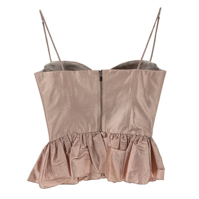 Intermix Satin Pink Rozie Corsets Peplum Corset Top Size 40