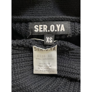 Ser.O.Ya Ribbed Black Amanda Sweater Dress Size XS