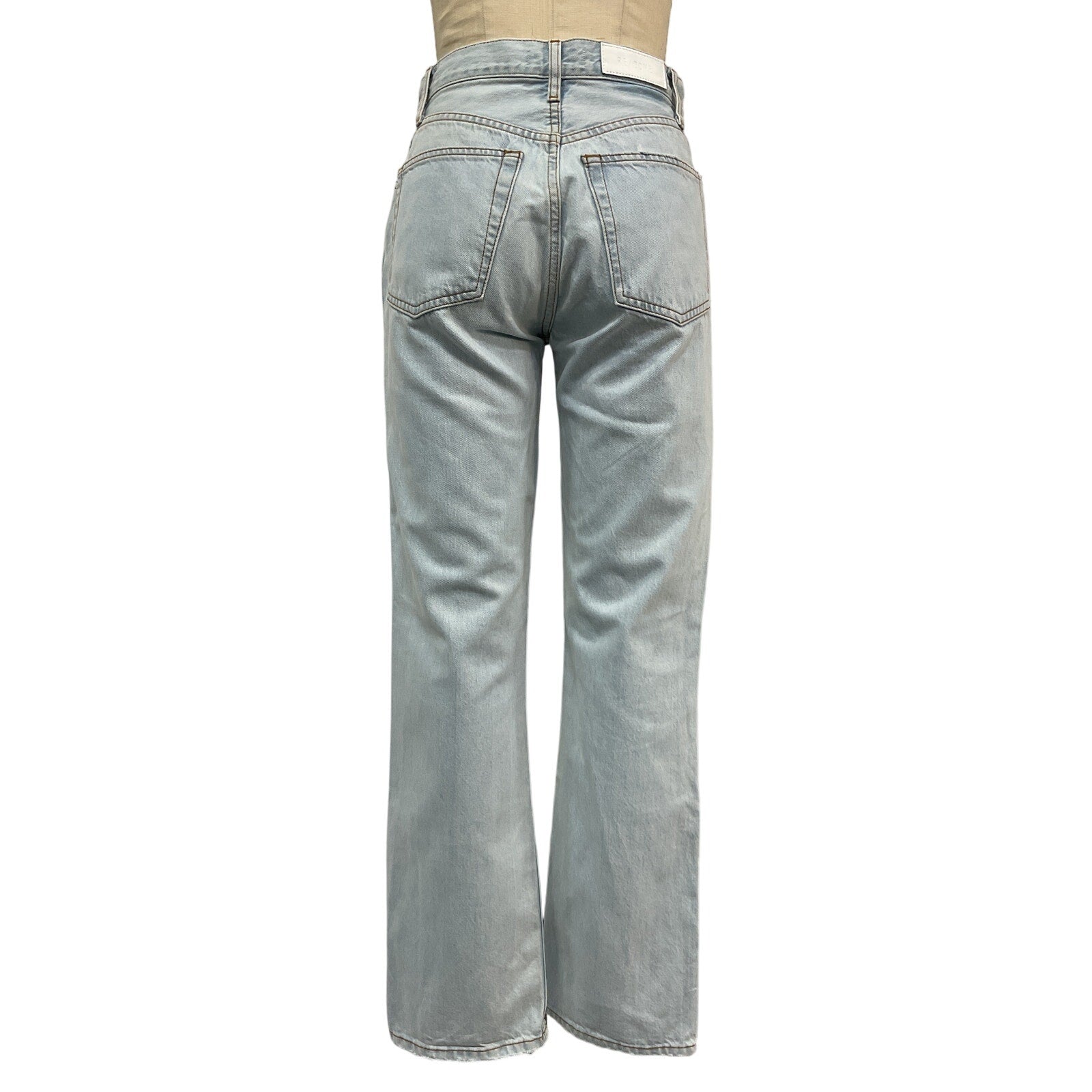 Re/Done Loose High-Rise Blue Cotton Straight Denim Jean Size 26