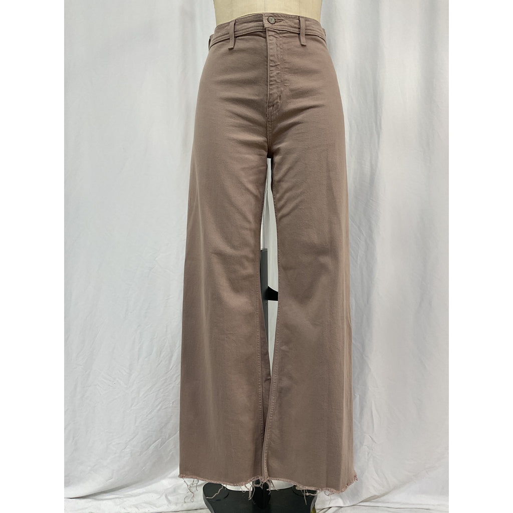 Pistola 'Penny' Pink Cotton High Rise Wide Leg Jean Size 27