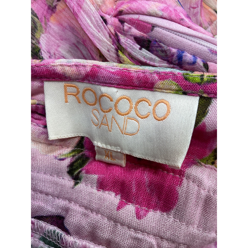 Rococo Sand 'Mist' Pink Georgette Cut Out Halter Maxi Dress Size XL