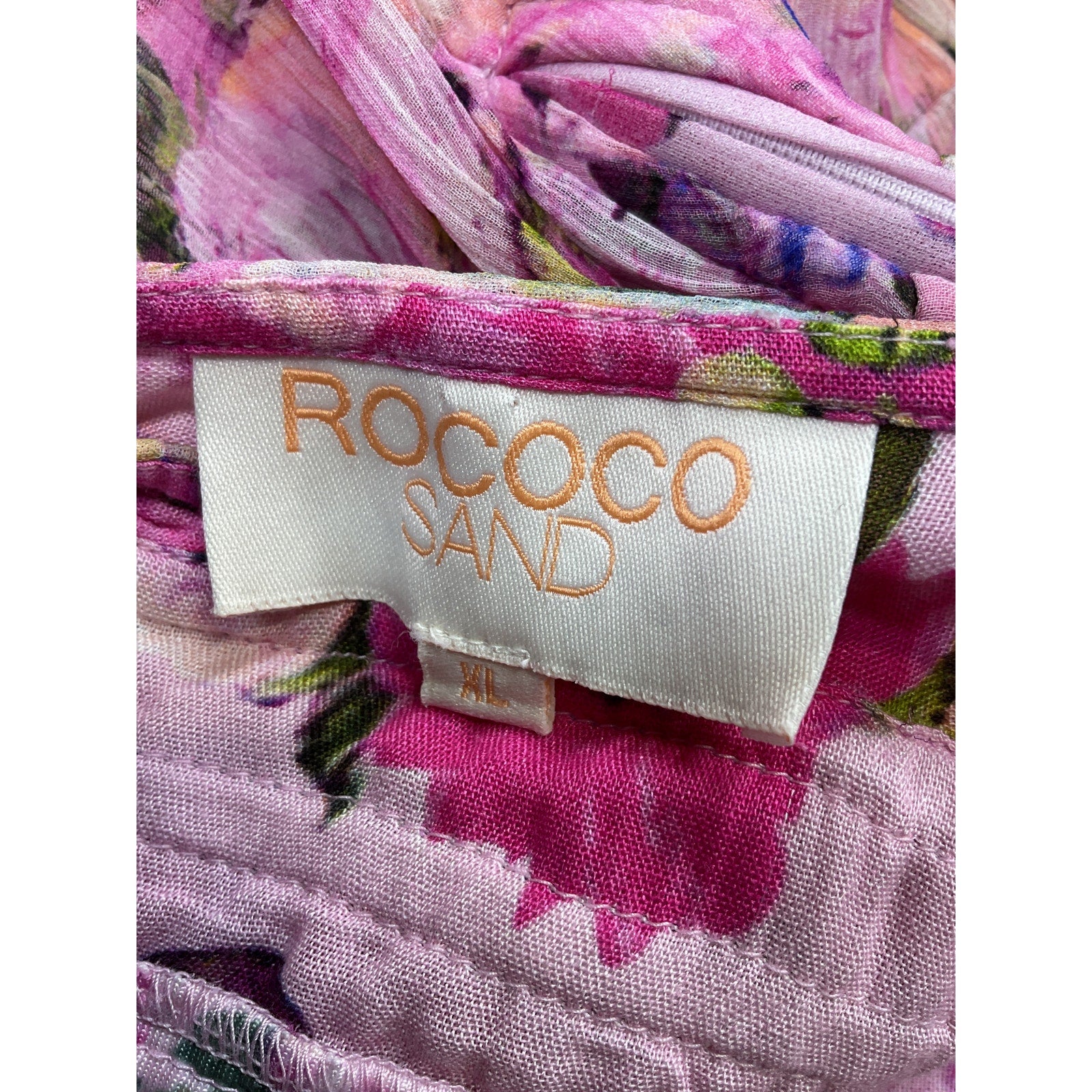 Rococo Sand 'Mist' Pink Georgette Cut Out Halter Maxi Dress Size XL