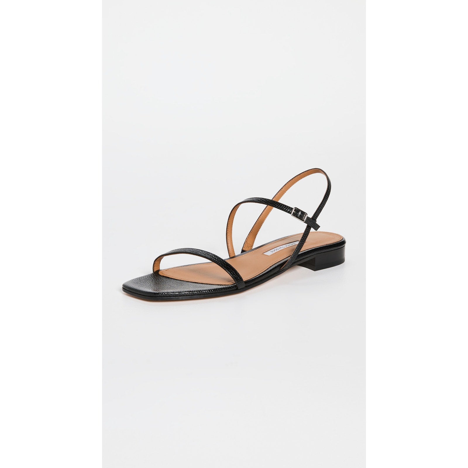 Emme Parsons 'Hope' Black Leather Sandals Size 8